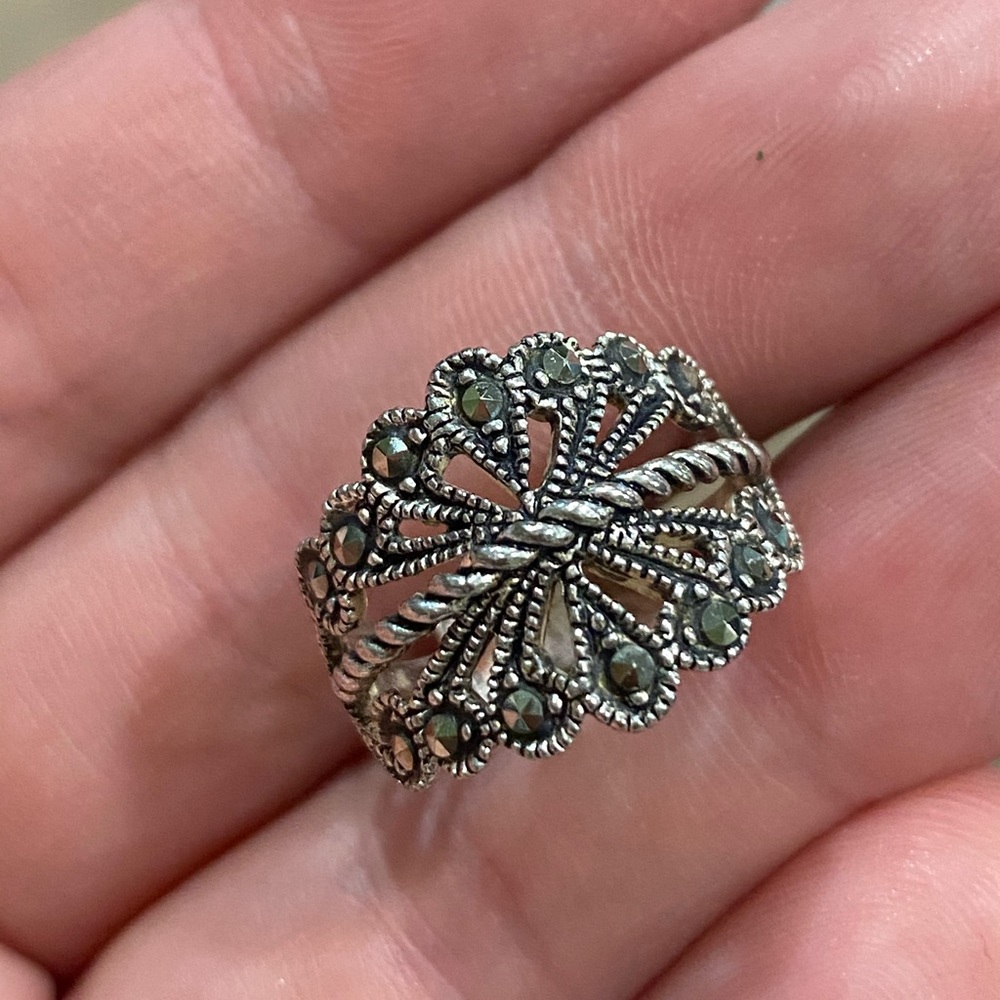 Sterling 925 Marcasite ring
